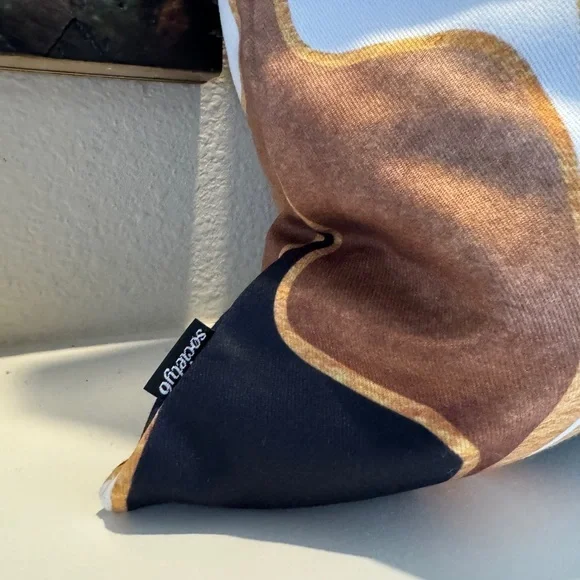 Society6 MCM Pillow Case Watercolor Abstract/ Gold, Blush Pink, Brown - Picture 5 of 6